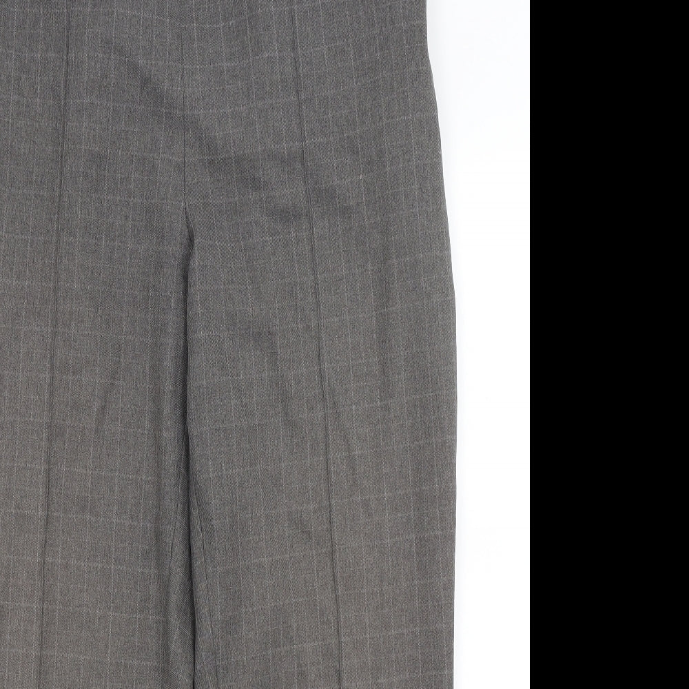 Womens UK Size 18 EWM Regular Fit Dress Pants Grey Trousers