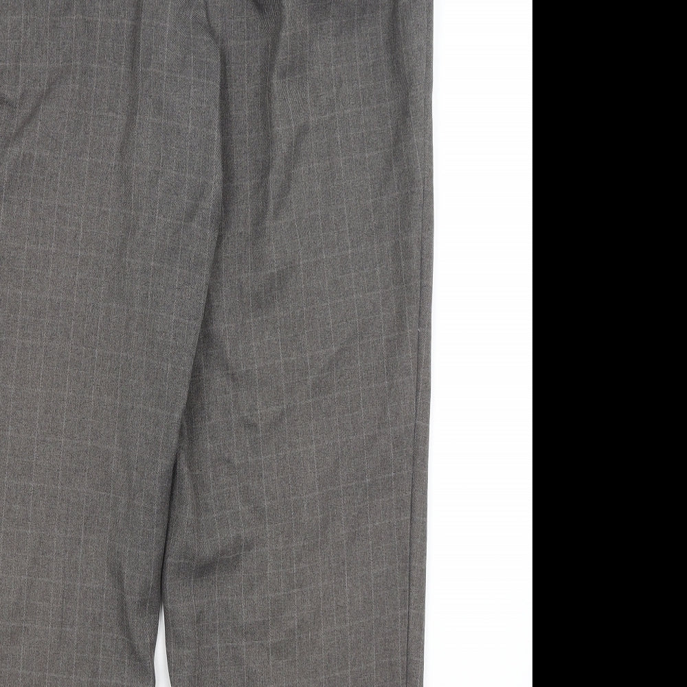 Womens UK Size 18 EWM Regular Fit Dress Pants Grey Trousers