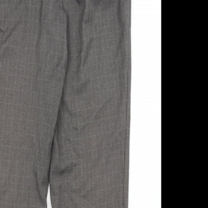 Womens UK Size 18 EWM Regular Fit Dress Pants Grey Trousers