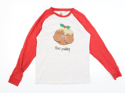 NEXT Mens White    T-Shirt Size S  - More Pudding