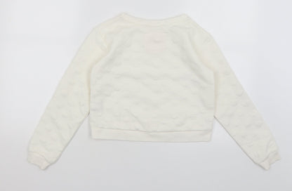 H&M Girls White   Pullover Jumper Size 9-10 Years