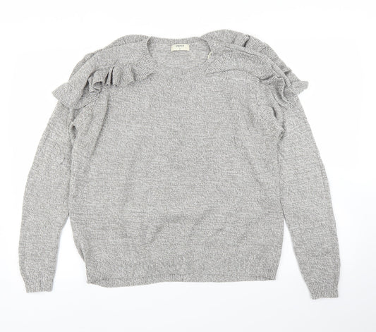 Womens UK Size M Papaya Grey Pullover Jumper