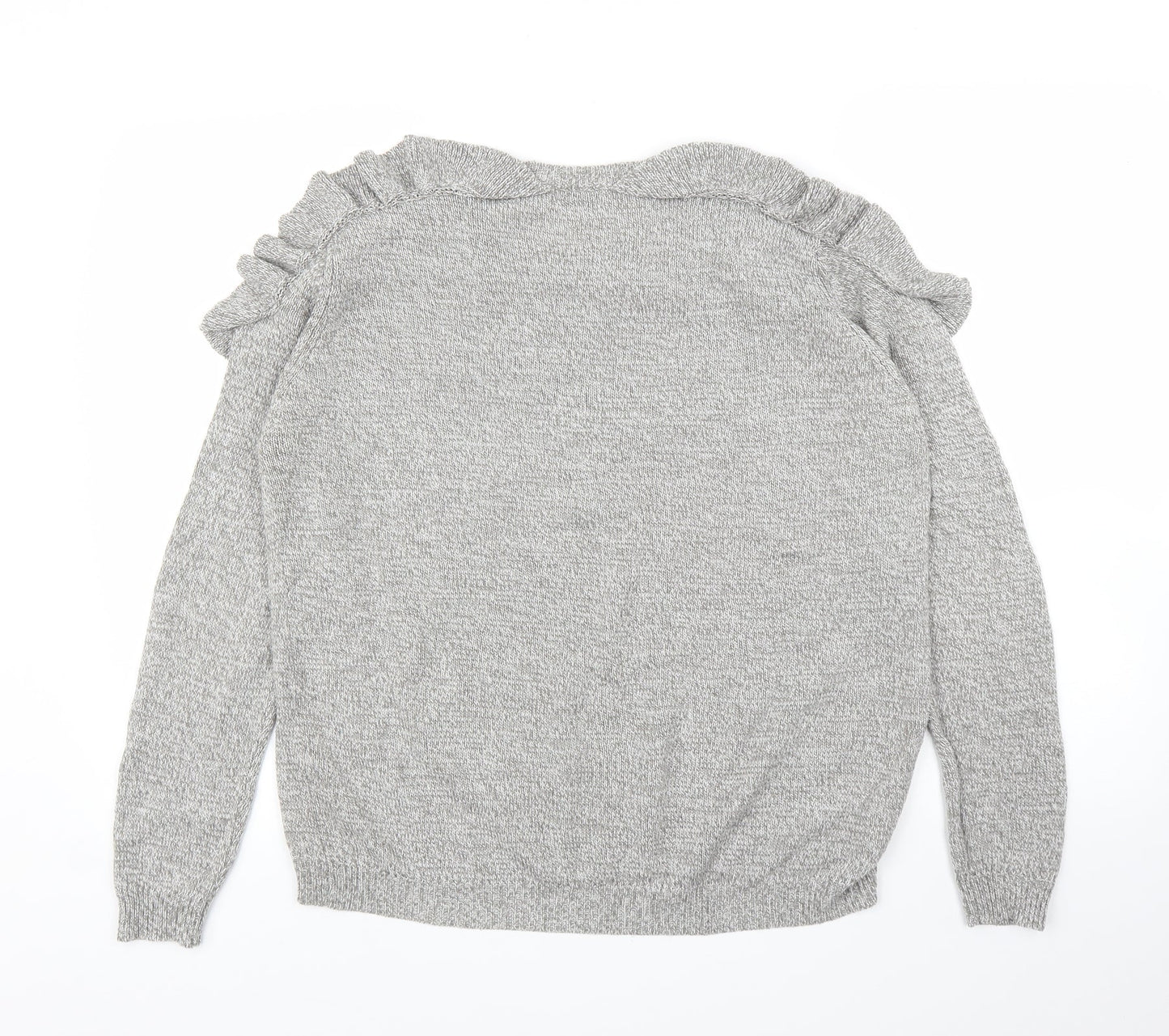 Womens UK Size M Papaya Grey Pullover Jumper