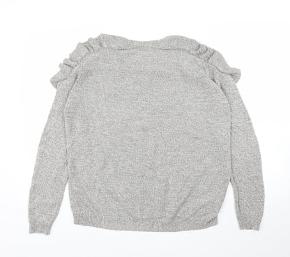 Womens UK Size M Papaya Grey Pullover Jumper
