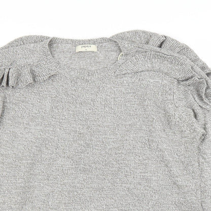 Womens UK Size M Papaya Grey Pullover Jumper