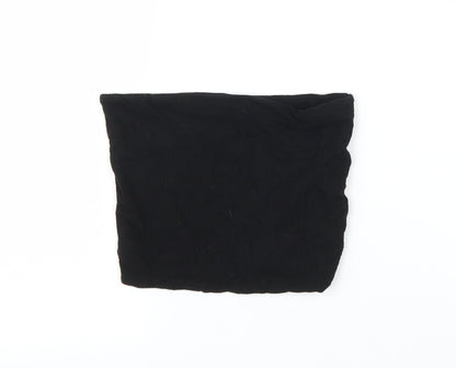 Womens UK Size 8 Topshop Black Cropped Blouse