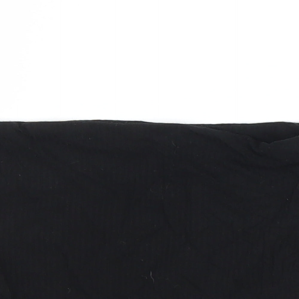 Womens UK Size 8 Topshop Black Cropped Blouse