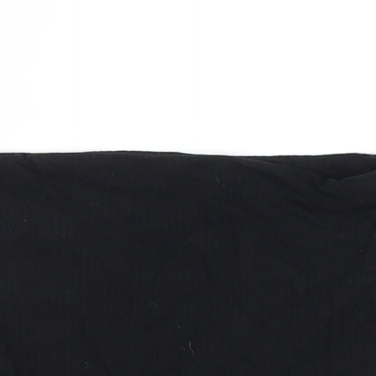 Womens UK Size 8 Topshop Black Cropped Blouse
