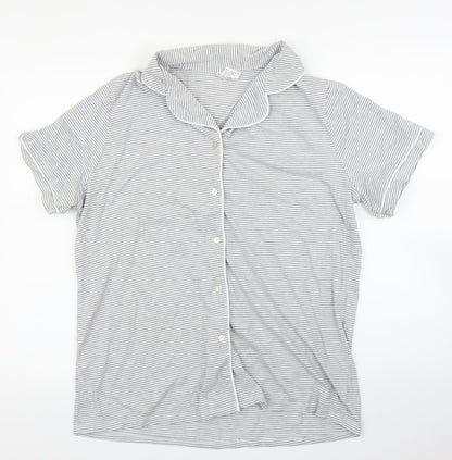 Womens UK Size L Preworn Grey Basic Blouse