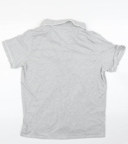 Womens UK Size L Preworn Grey Basic Blouse