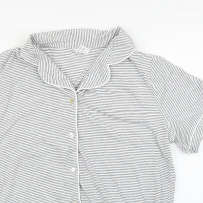 Womens UK Size L Preworn Grey Basic Blouse
