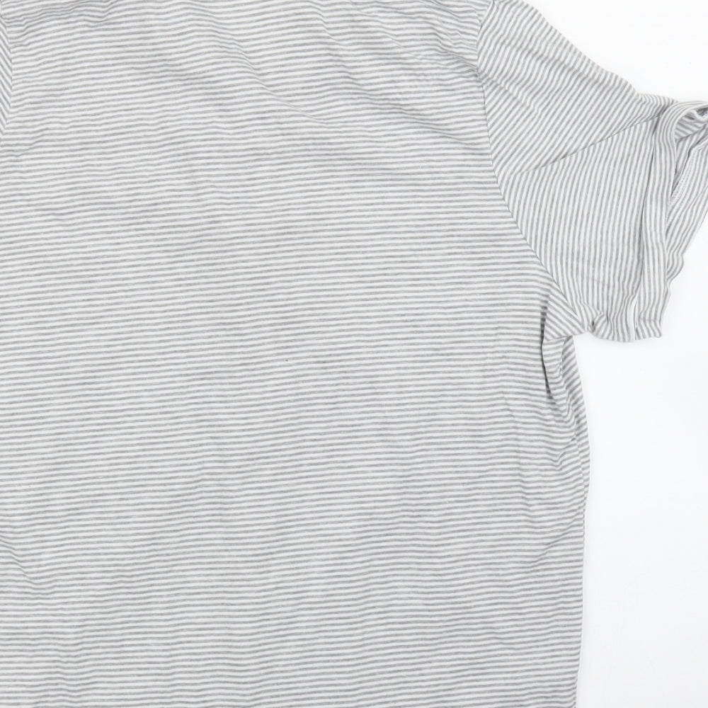 Womens UK Size L Preworn Grey Basic Blouse