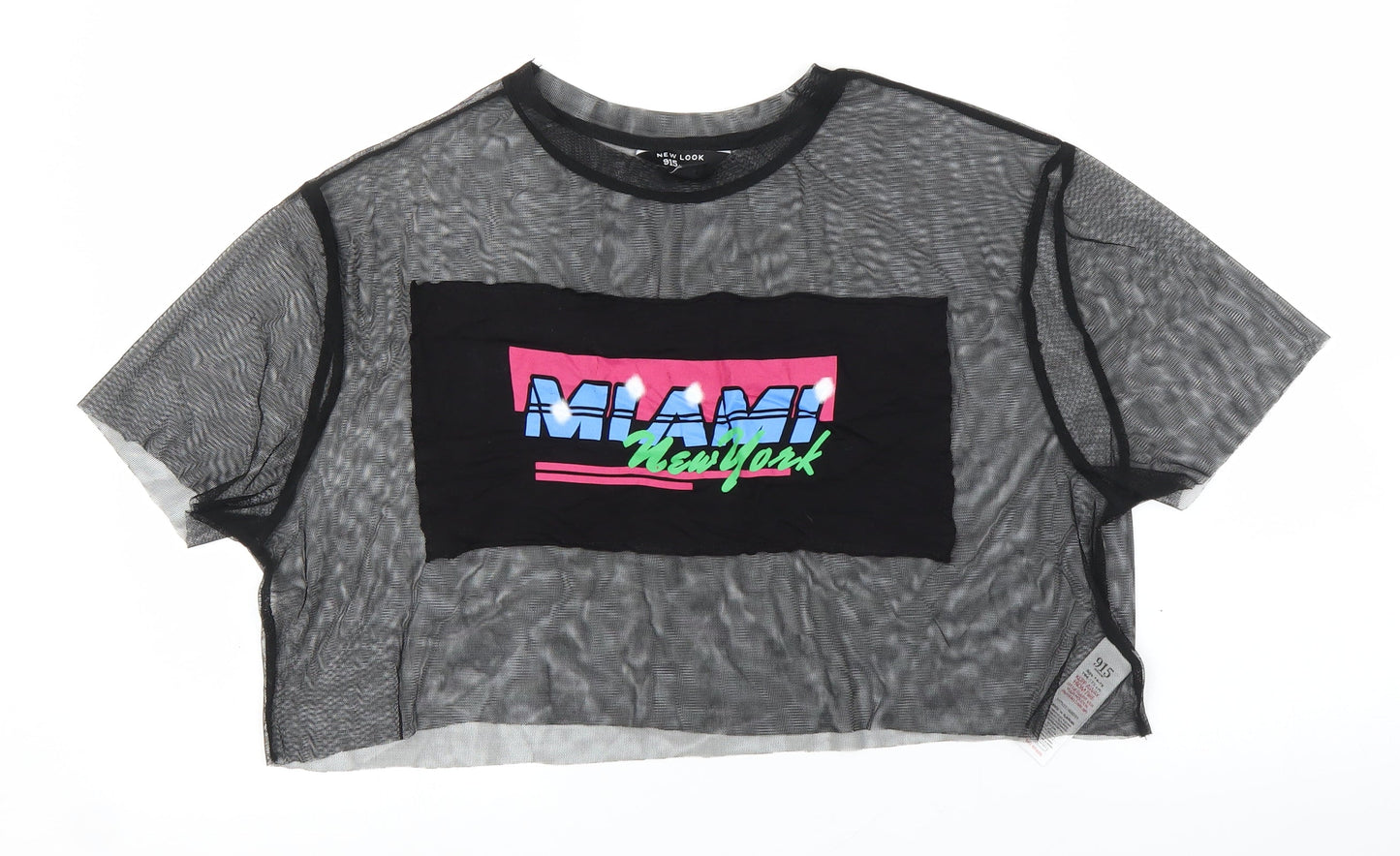 New Look Girls Black   Cropped T-Shirt Size 10-11 Years