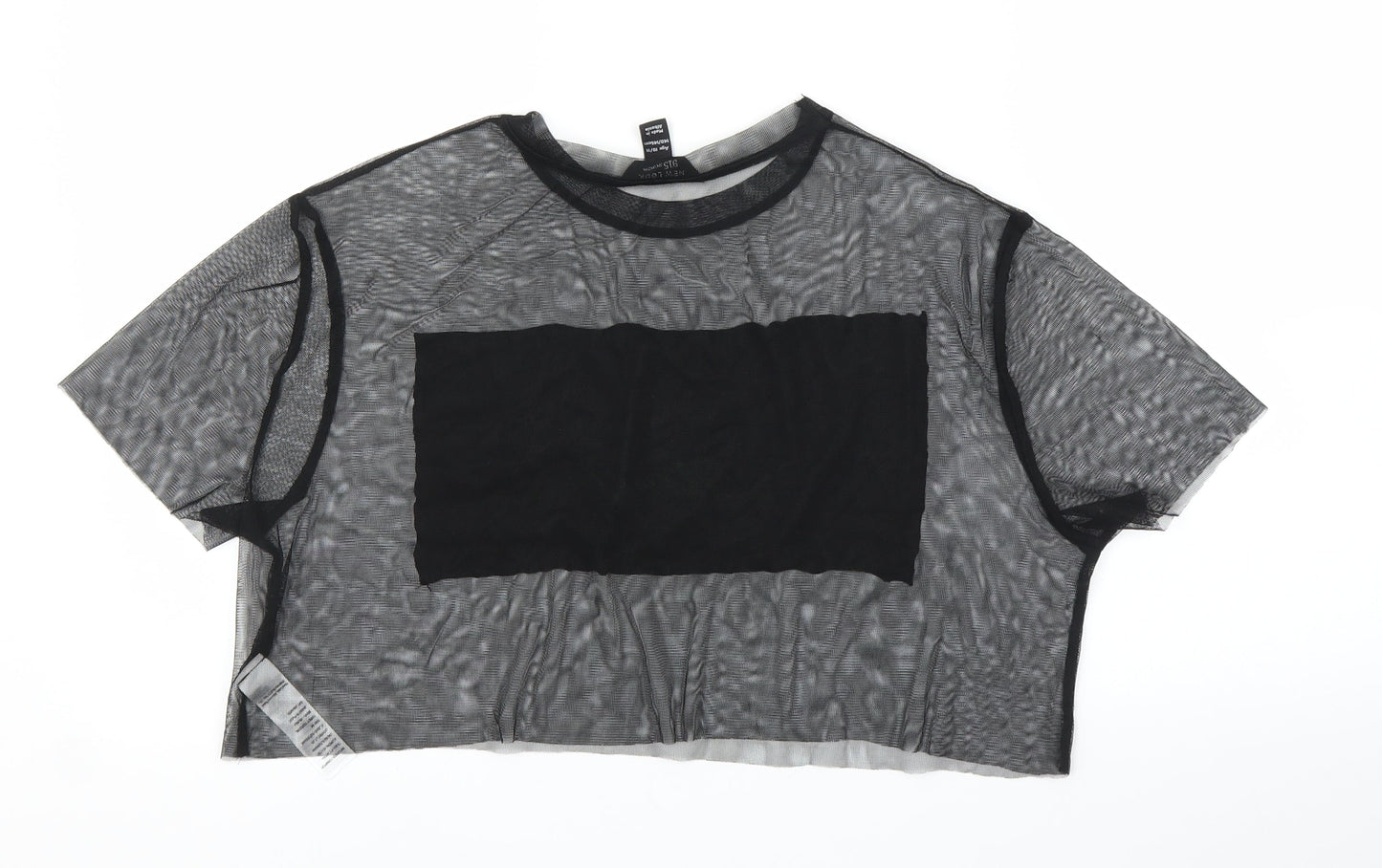 New Look Girls Black   Cropped T-Shirt Size 10-11 Years