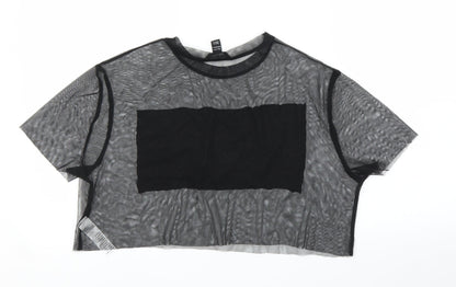 New Look Girls Black   Cropped T-Shirt Size 10-11 Years