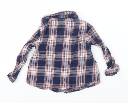 Primark Girls Blue Plaid  Basic Button-Up Size 3-6 Months