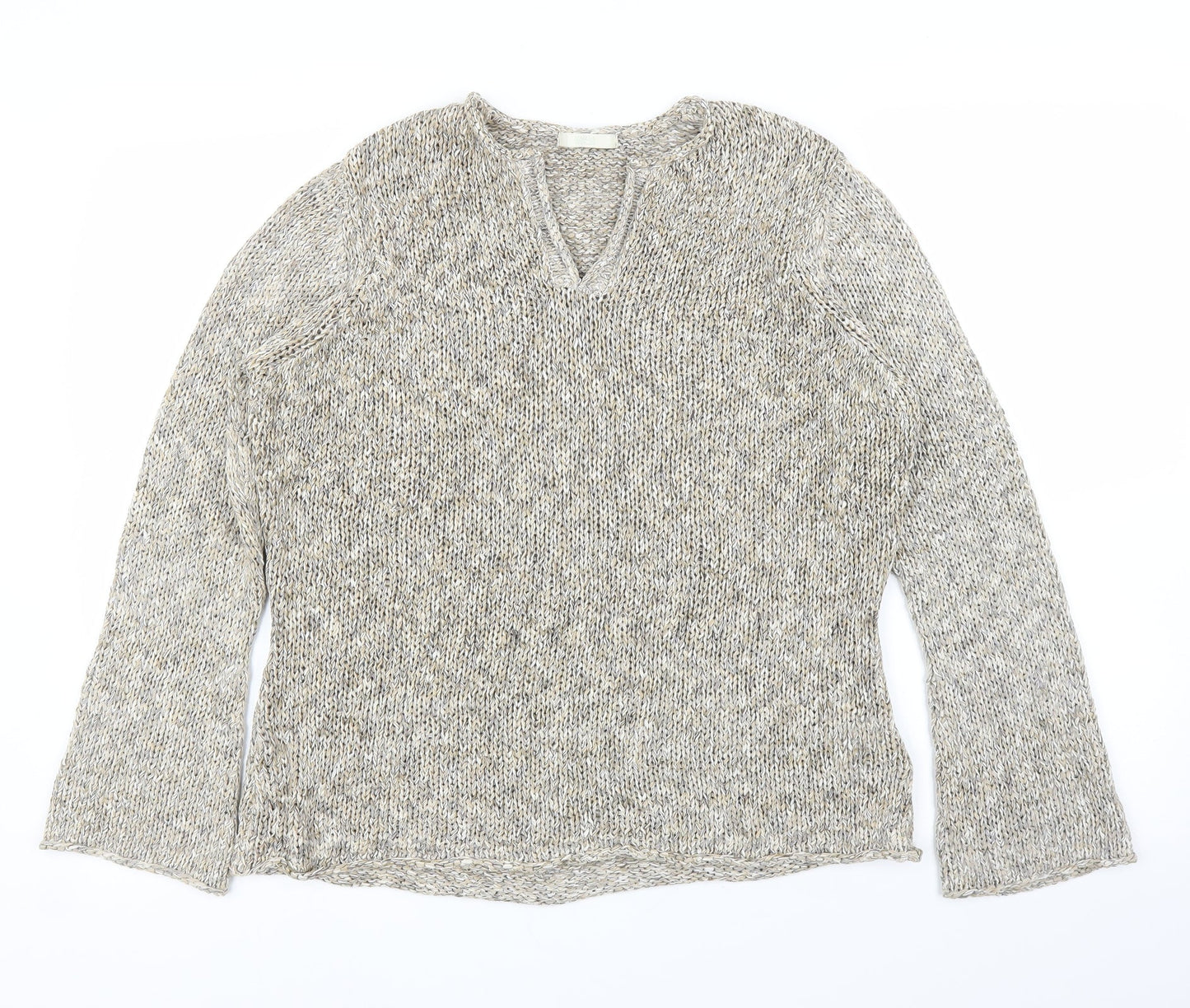 Womens UK Size 16 M&S Beige Pullover Jumper