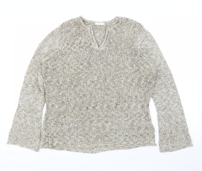 Womens UK Size 16 M&S Beige Pullover Jumper