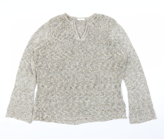 Womens UK Size 16 M&S Beige Pullover Jumper