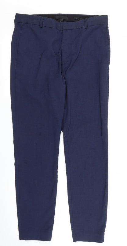 H&M Mens Blue   Trousers  Size 32 in L27 in