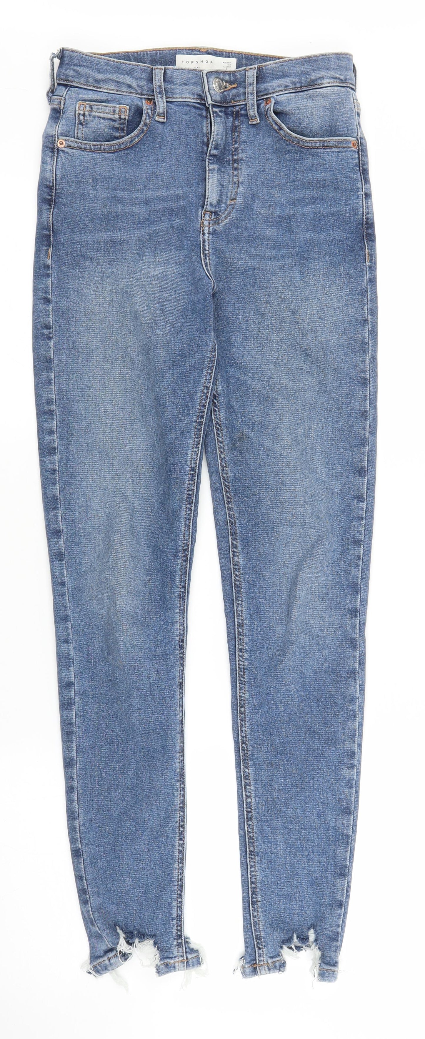 Topshop Womens Blue  Denim Skinny Jeans Size 24 in L28 in