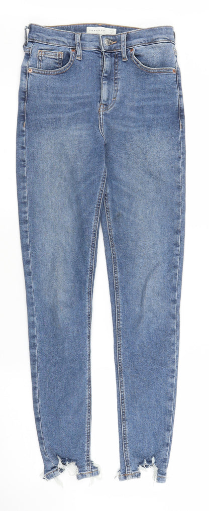 Topshop Womens Blue  Denim Skinny Jeans Size 24 in L28 in