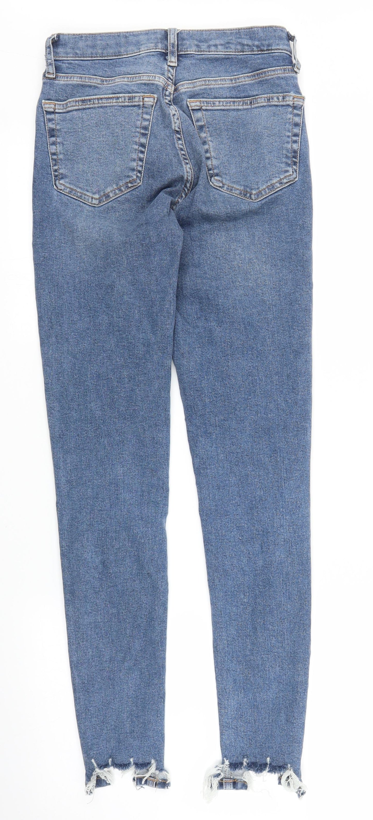 Topshop Womens Blue  Denim Skinny Jeans Size 24 in L28 in