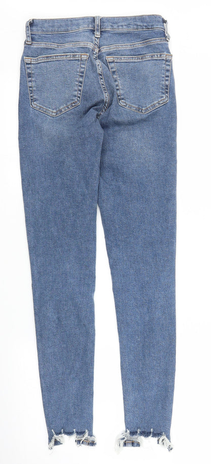 Topshop Womens Blue  Denim Skinny Jeans Size 24 in L28 in