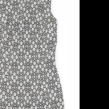 TU Womens Black Floral  Sheath  Size 10