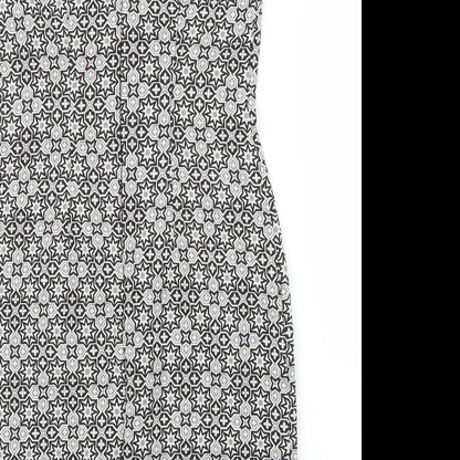 TU Womens Black Floral  Sheath  Size 10