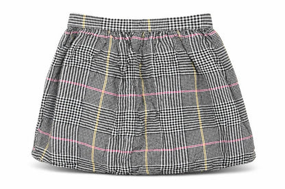 H&M Girls Black Houndstooth  A-Line Skirt Size 11 Years
