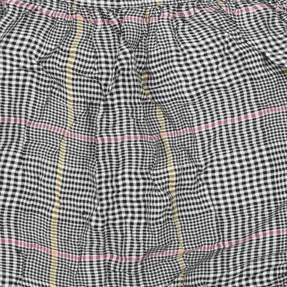 H&M Girls Black Houndstooth  A-Line Skirt Size 11 Years