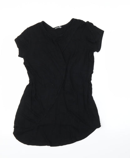 Boohoo Womens Black   Basic Blouse Size 8