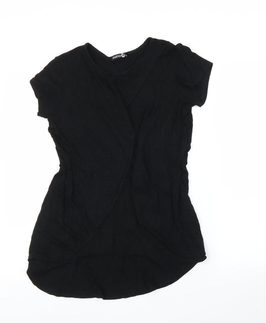 Boohoo Womens Black   Basic Blouse Size 8