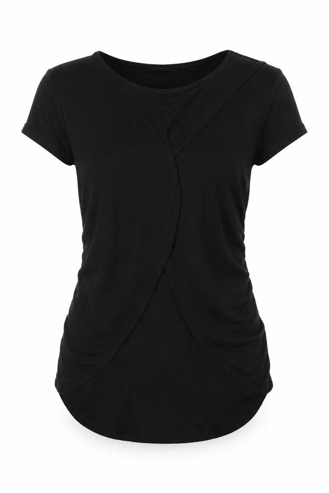 Womens UK Size 8 Boohoo Black Basic Blouse