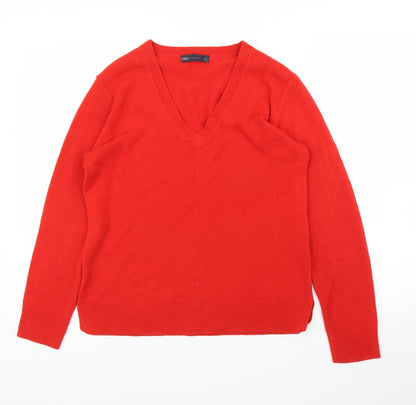 Womens UK Size 12 M&S Red Pullover Jumper