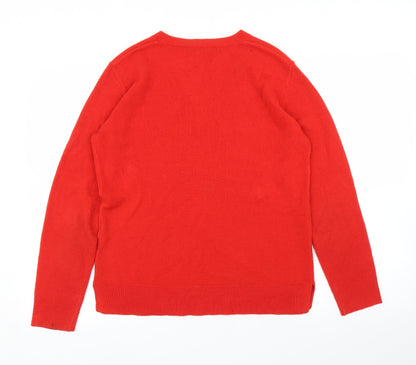 Womens UK Size 12 M&S Red Pullover Jumper