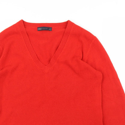 Womens UK Size 12 M&S Red Pullover Jumper