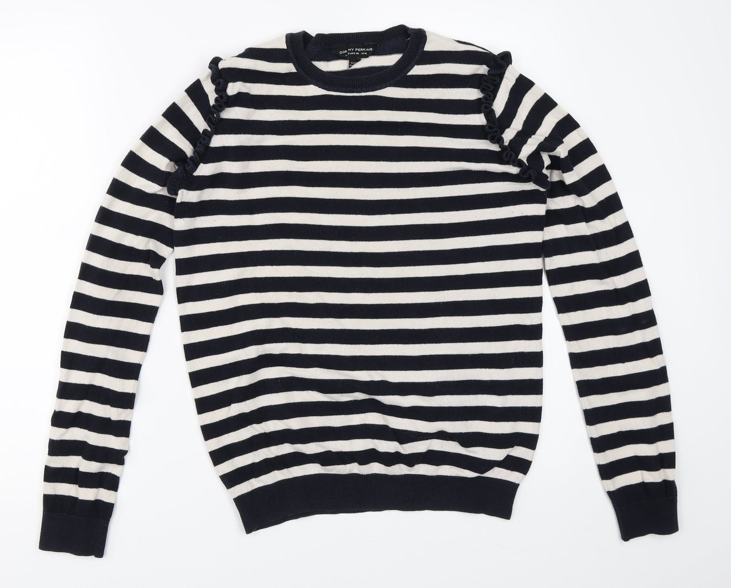 Dorothy Perkins Womens Blue Striped  Pullover Jumper Size 10