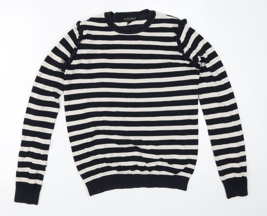 Dorothy Perkins Womens Blue Striped  Pullover Jumper Size 10