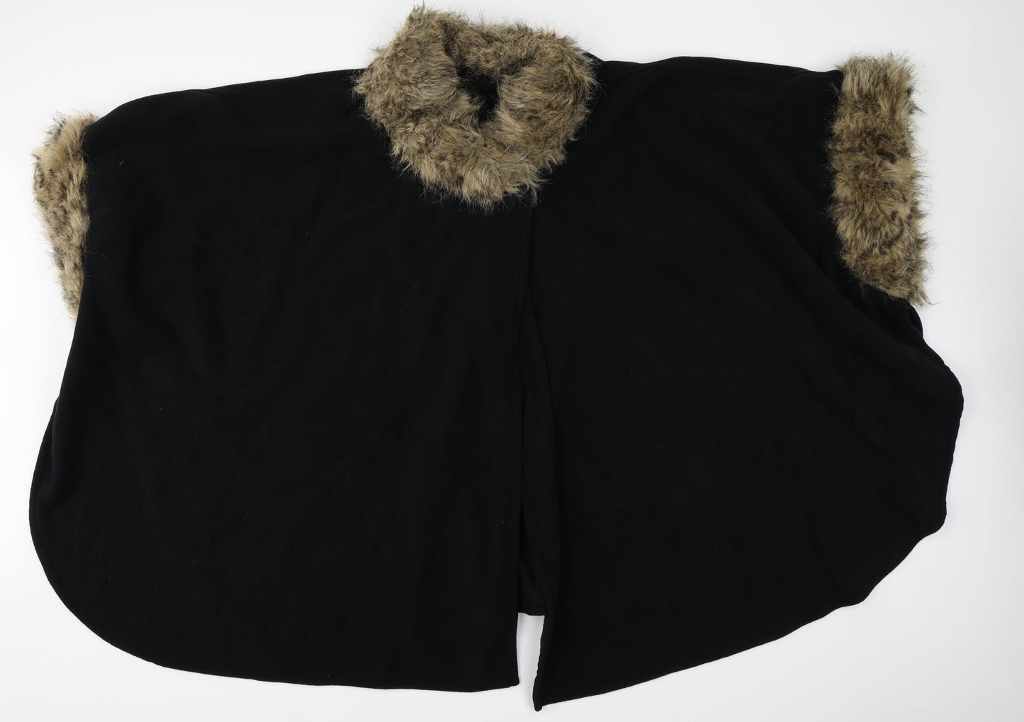 Womens UK Size One Size Preworn Black Cape Jumper