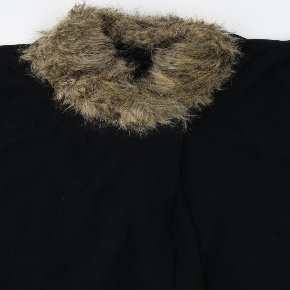 Womens UK Size One Size Preworn Black Cape Jumper