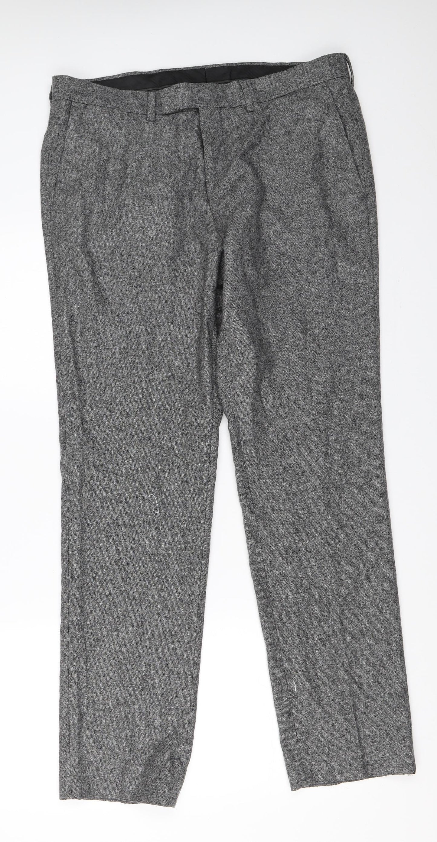 Womens UK Size 32 in Preworn Regular Fit  Grey Trousers