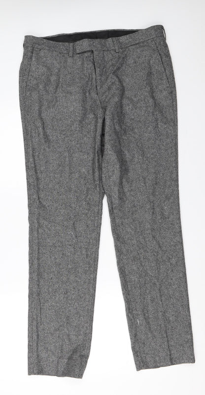 Womens UK Size 32 in Preworn Regular Fit  Grey Trousers