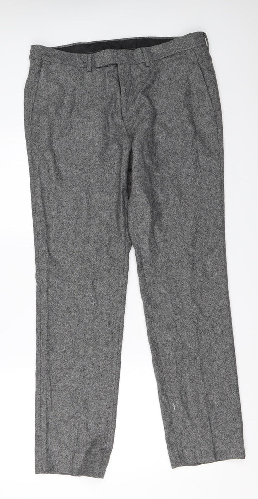 Womens UK Size 32 in Preworn Regular Fit  Grey Trousers