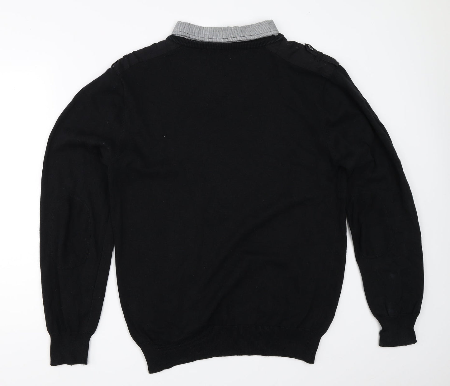 Peacocks Mens Black   Pullover Jumper Size XL