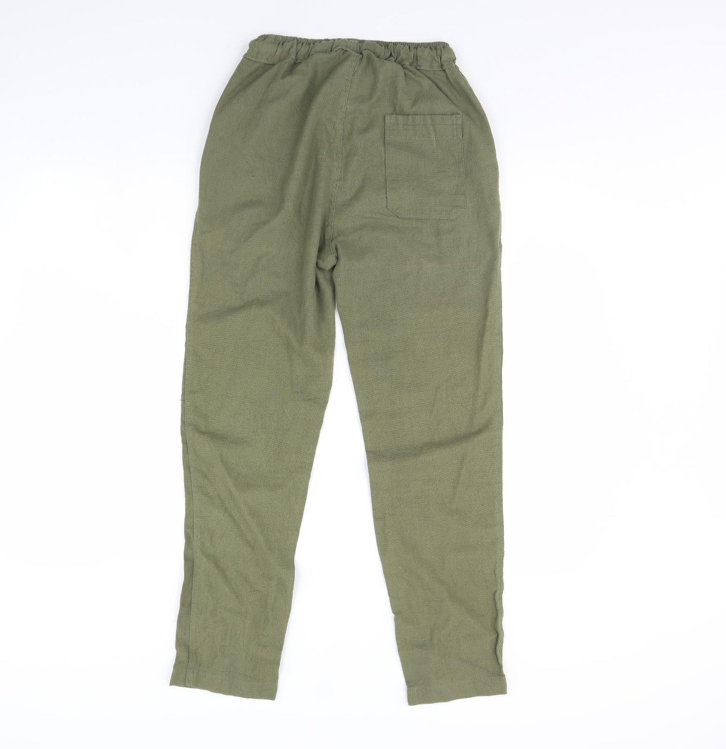 Womens UK Size L Preworn Regular Fit  Green Trousers