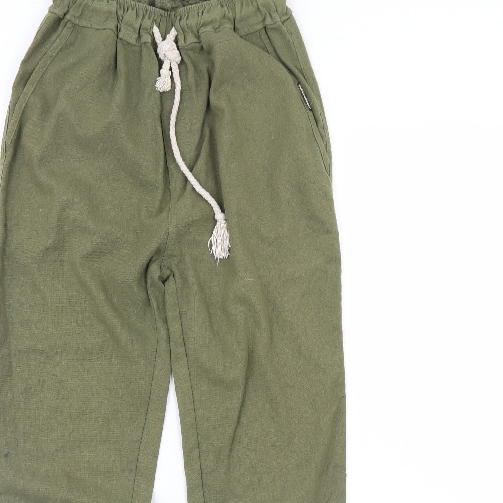 Womens UK Size L Preworn Regular Fit  Green Trousers