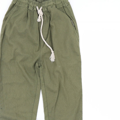 Womens UK Size L Preworn Regular Fit  Green Trousers