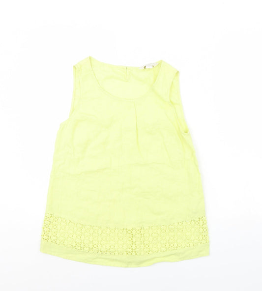 Womens UK Size 8 Monsoon Green Basic Tank